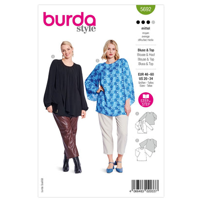 BURDA Blouse & Shirt Sewing Pattern 5692