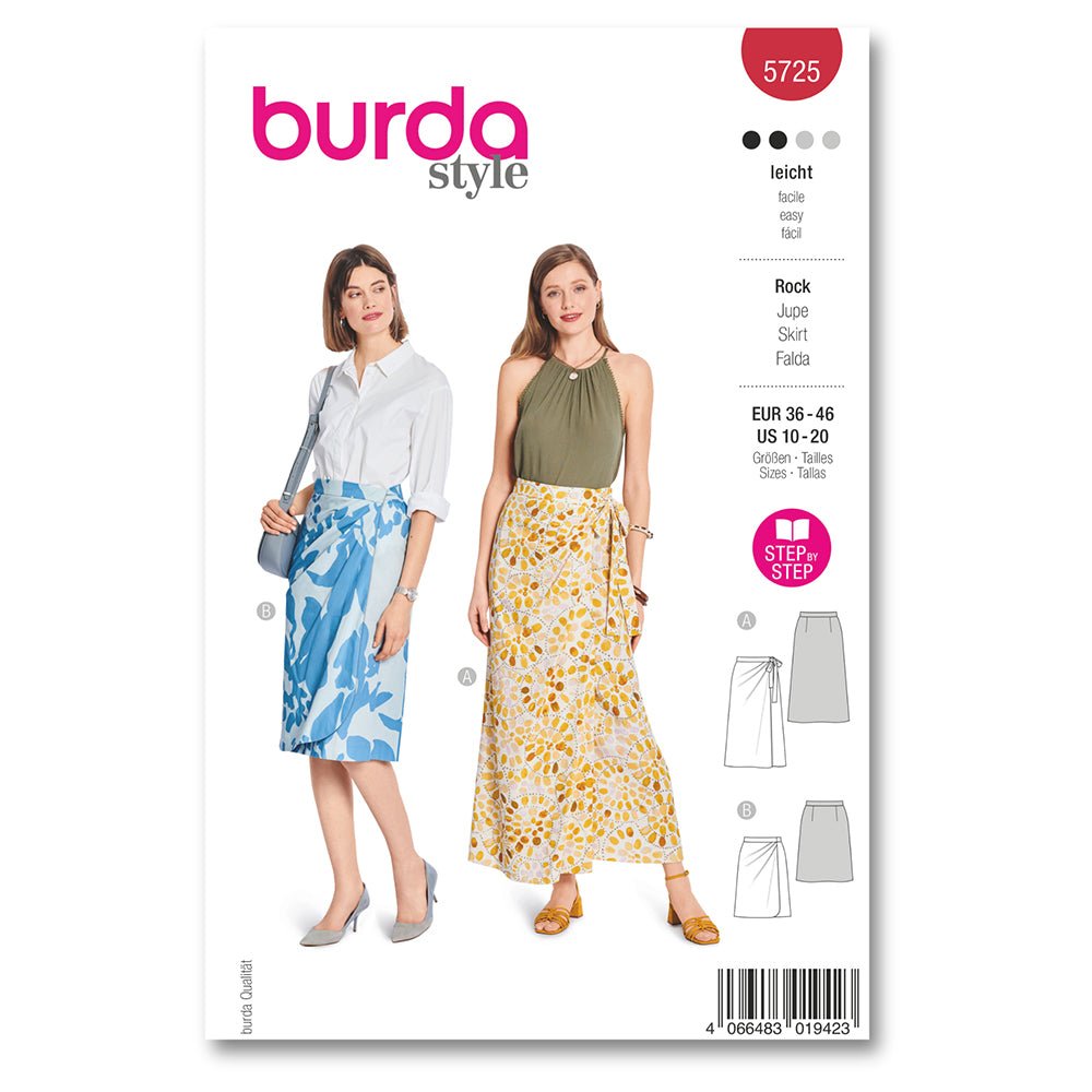 BURDA Sewing Pattern 5725 Misses’ Skirt Sewing Pattern (Paper)