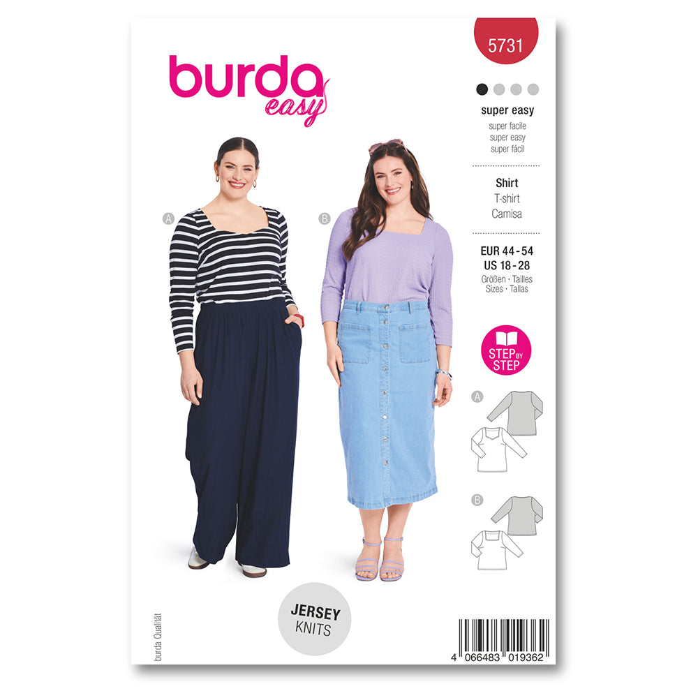 BURDA Envelope Sewing Pattern 5731 T-Shirt