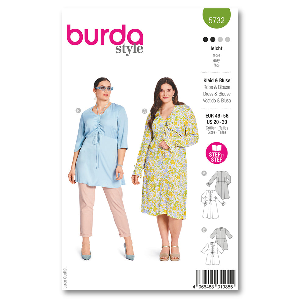 BURDA Envelope Sewing Pattern 5732 Dress & Blouse