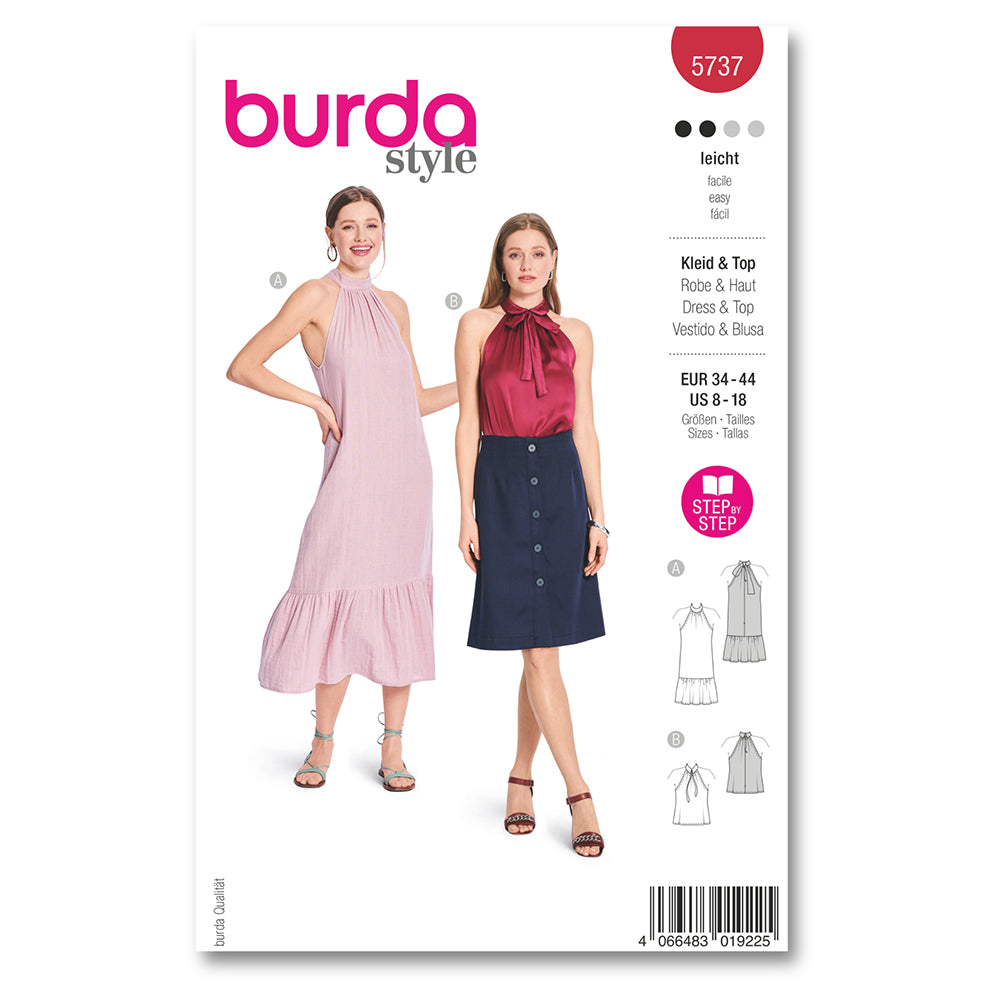 BURDA Envelope Sewing Pattern 5737 Dress & T-Shirt