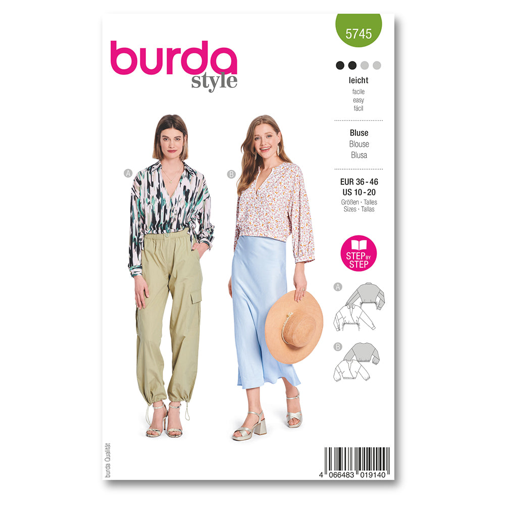 BURDA Envelope Sewing Pattern 5745 Blouse