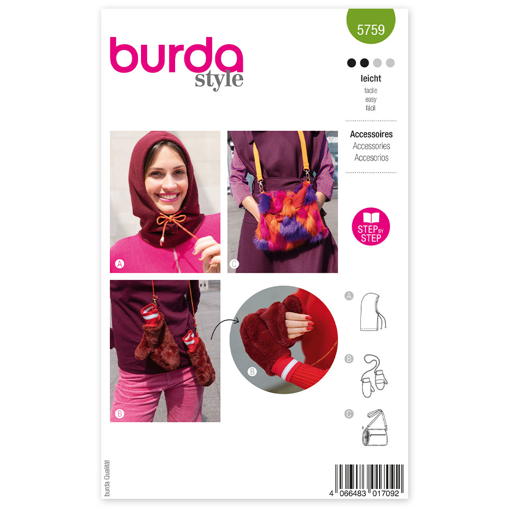 BURDA Envelope Sewing Pattern 5759 Accessories