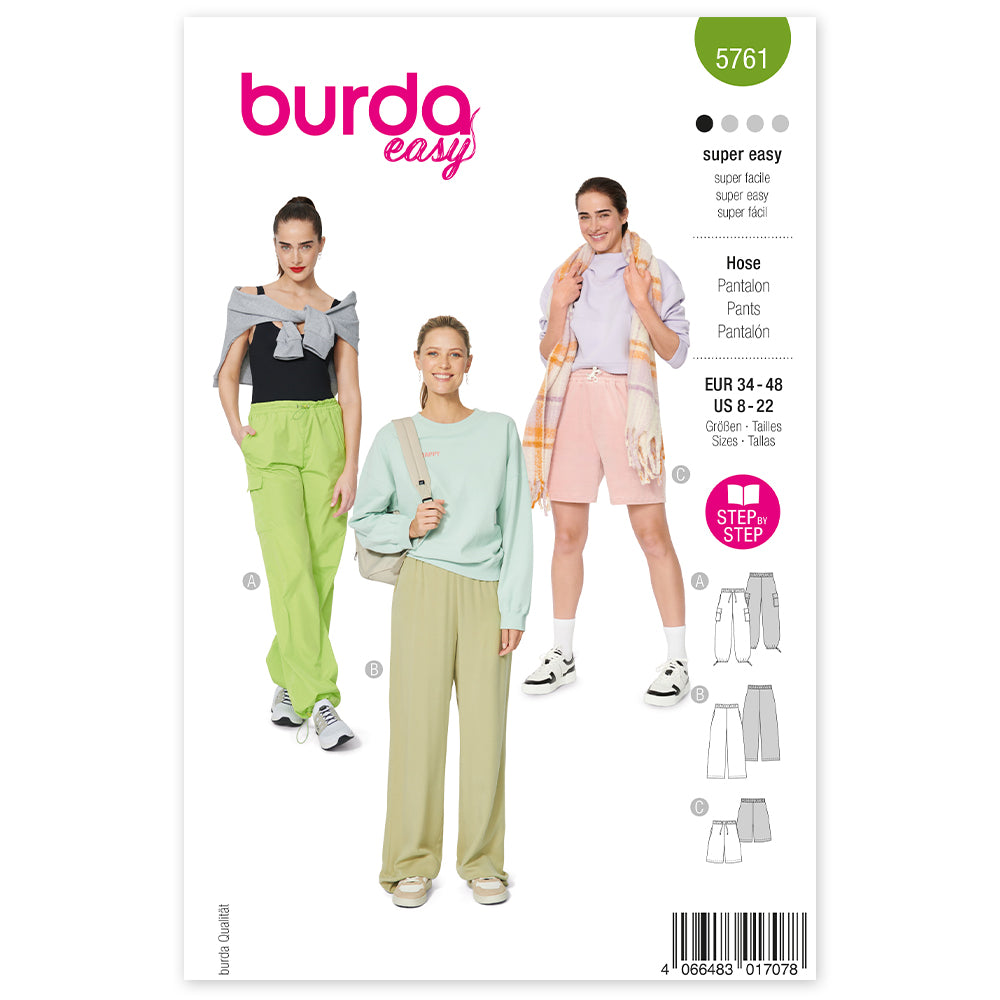 BURDA Envelope Sewing Pattern 5761 Cargo Trousers & Shorts