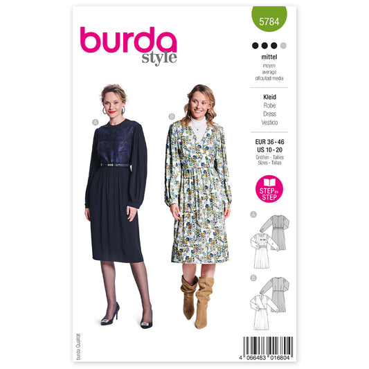 BURDA Sewing Pattern 5784 Dress