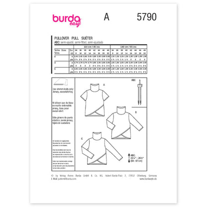 BURDA Sewing Pattern 5790 Top