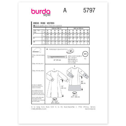 BURDA Sewing Pattern 5797 Dress