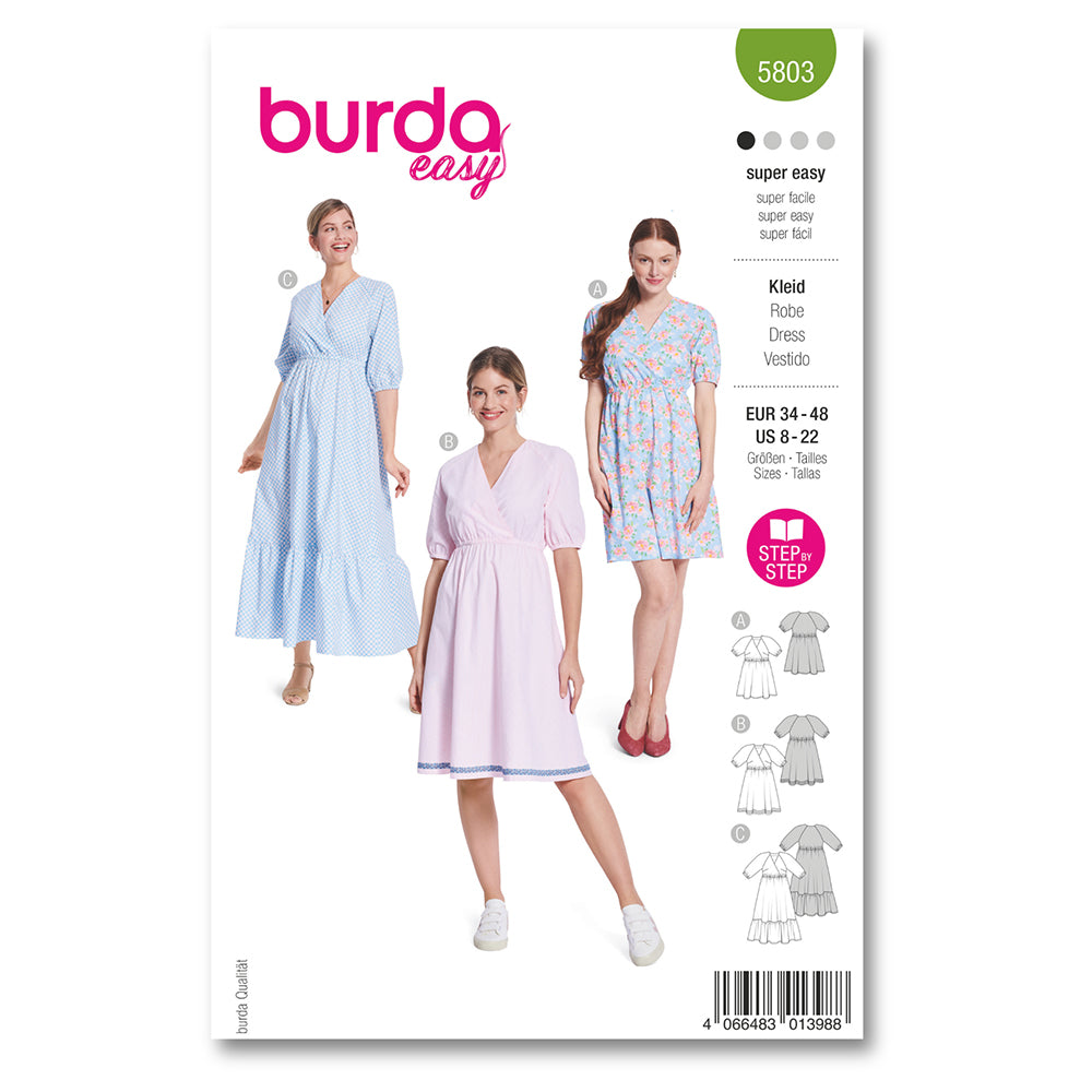 BURDA Sewing Pattern 5803 Women's Dress Multi-View