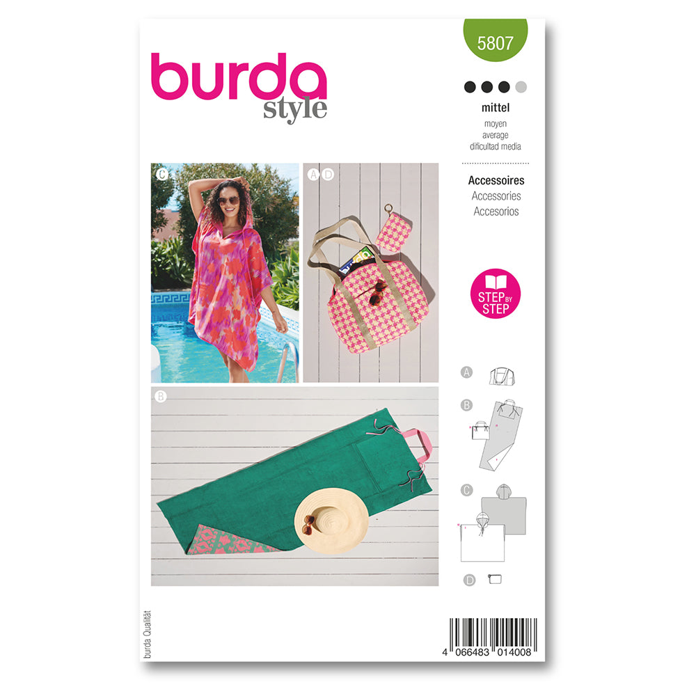 BURDA Sewing Pattern 5807 Accessories Set Multi-View