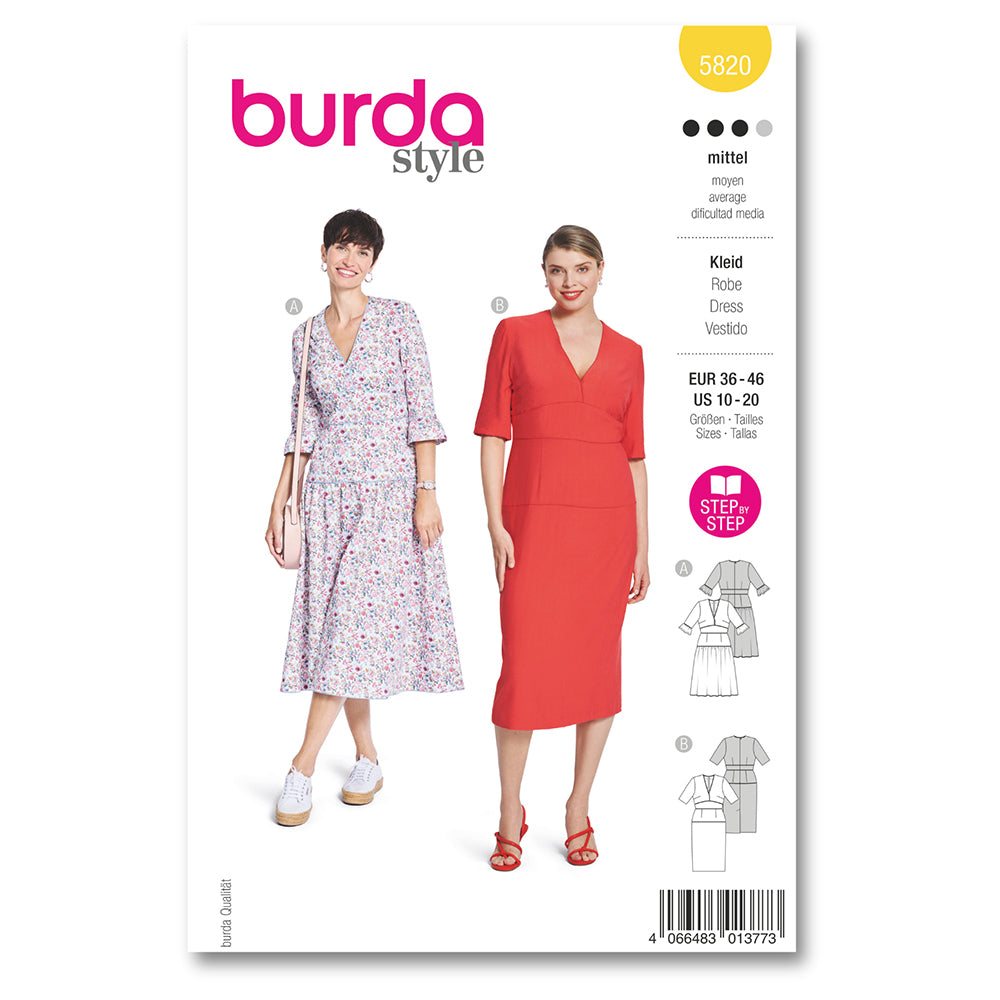 BURDA Sewing Pattern 5820 Misses' Dress