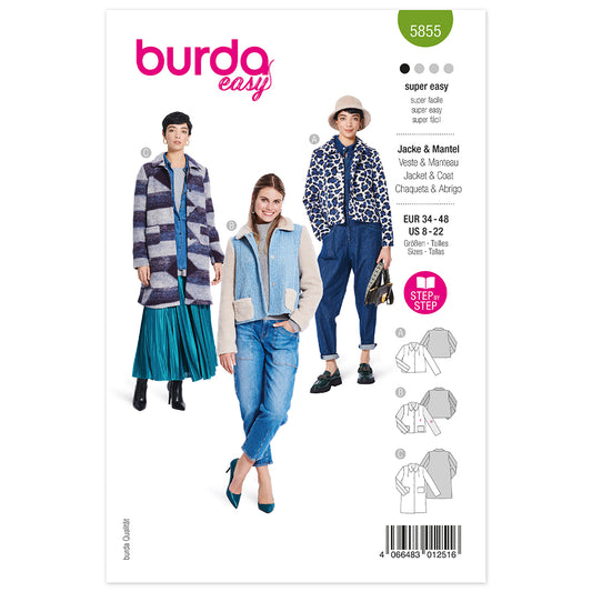 BURDA Pattern 5855 Jacket & Coat
