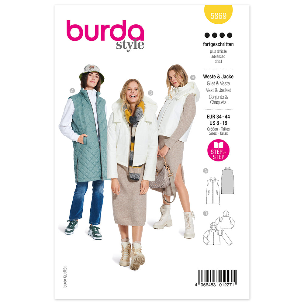 BURDA Pattern 5869 Waistcoat/Vest & Jacket
