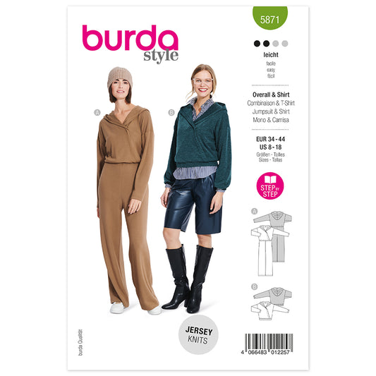 BURDA Pattern 5871 Jumpsuit & Top