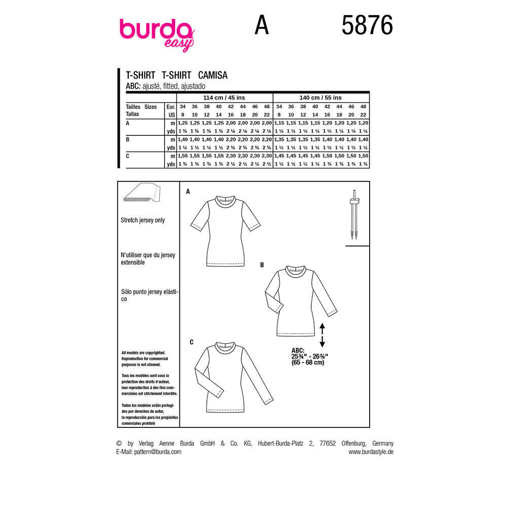 BURDA Pattern 5876 Top