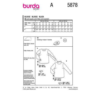 BURDA Pattern 5878 Blouse