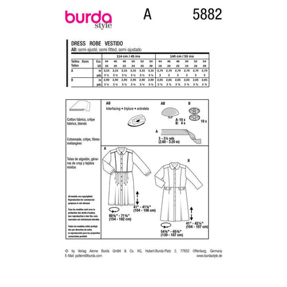 BURDA Pattern 5882 Dress