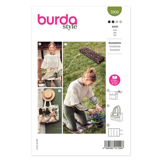 BURDA 5909 Gardening Accessories Sewing Pattern