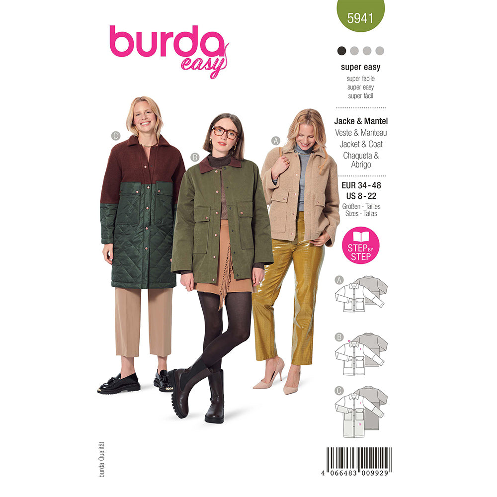 BURDA 5941 Jacket DOB Sewing Pattern