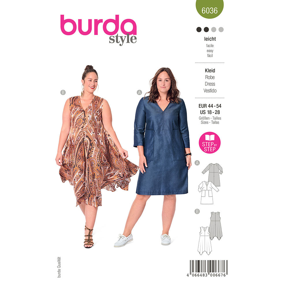 BURDA Dress Sewing Pattern 6036