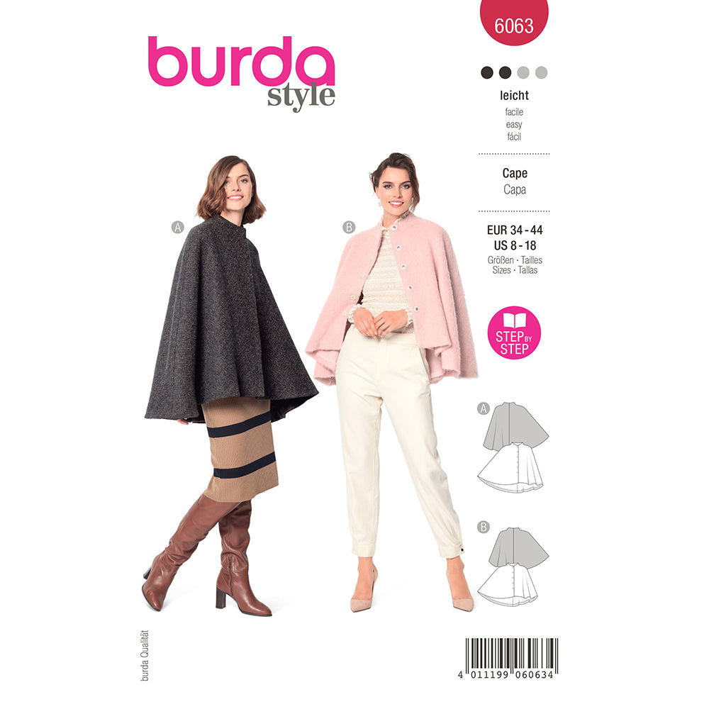 BURDA Cape Sewing Pattern 6063