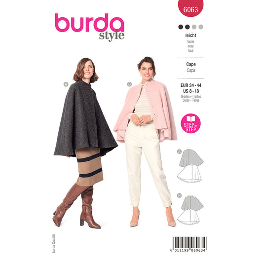 BURDA Cape Sewing Pattern 6063