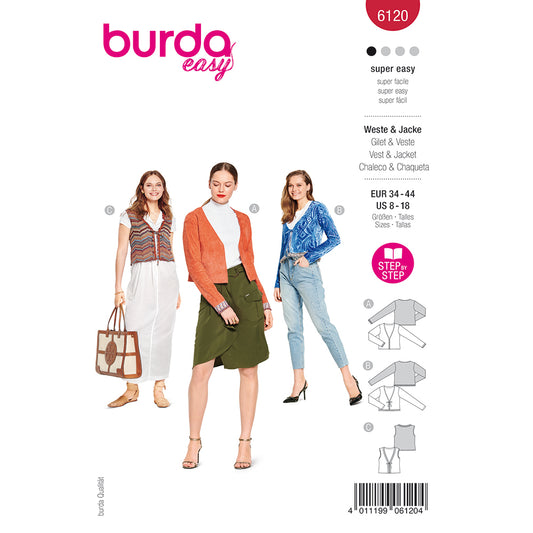 BURDA - 6120 Jacket, Vest