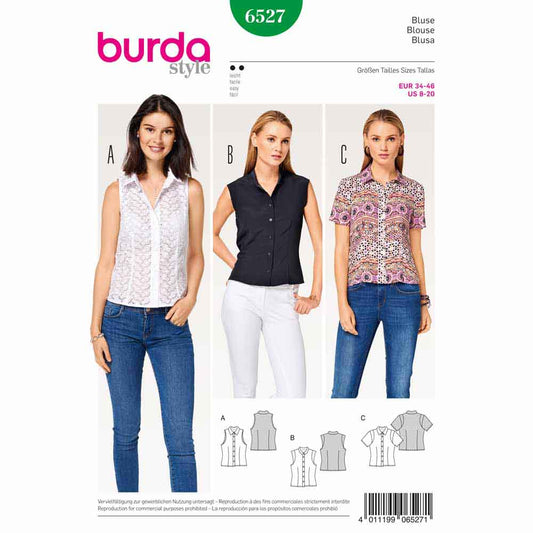 BURDA Sewing Pattern 6527 Summer Blouse