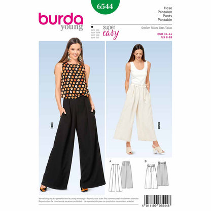 BURDA Sewing Pattern Pattern 6544 Ladies Pants