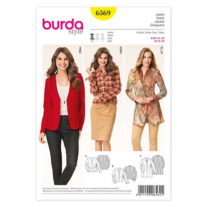BURDA Sewing Pattern Pattern 6569 Ladies Jacket