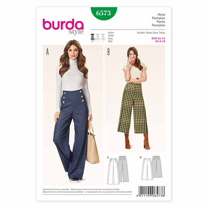 BURDA Sewing Pattern Pattern 6573 Ladies Pants