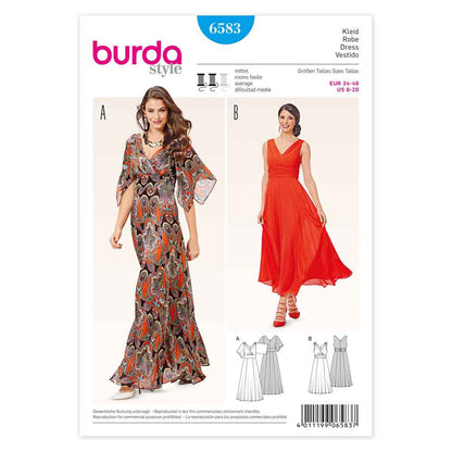 BURDA Sewing Pattern Pattern 6583 Ladies Dress