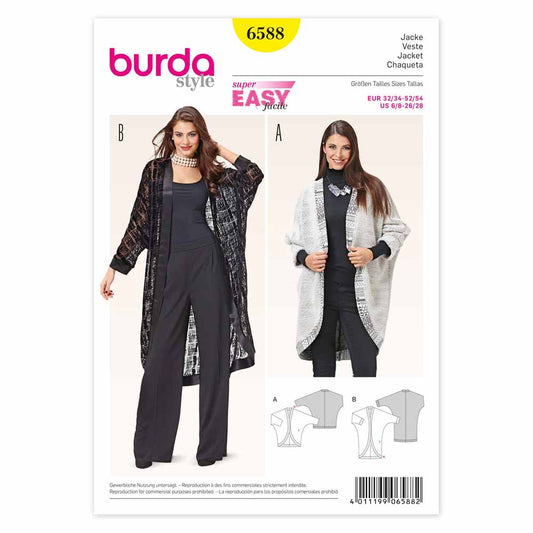 BURDA Sewing Pattern Pattern 6588 Ladies Jacket
