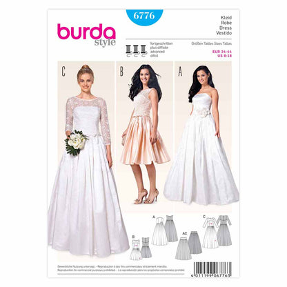 BURDA Sewing Pattern 6776 Wedding Dress