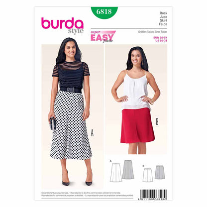 BURDA Sewing Pattern 6818 Skirt
