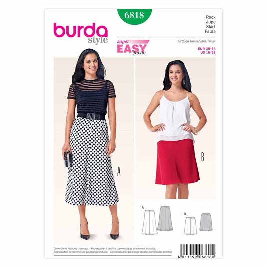 BURDA Sewing Pattern 6818 Skirt