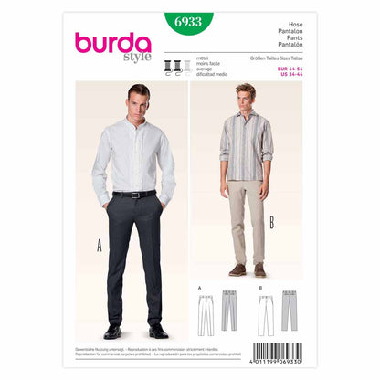 BURDA Sewing Pattern 6933 Men's Trousers Sizes 34–44