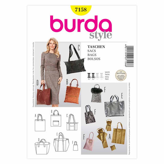 BURDA Sewing Pattern Pattern 7158 Accessory Bags