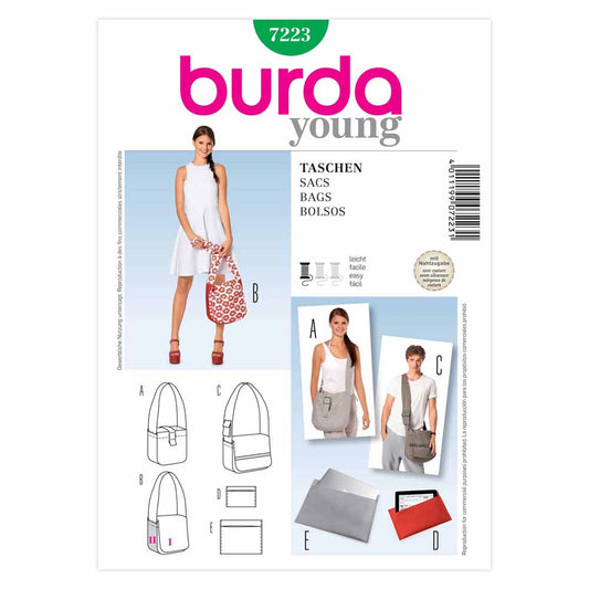 BURDA Sewing Pattern Pattern 7223 Accessory Bags