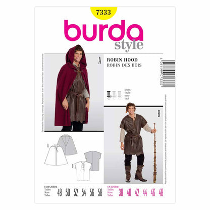 BURDA Sewing Pattern Pattern 7333 Costume Mns Robin Hood