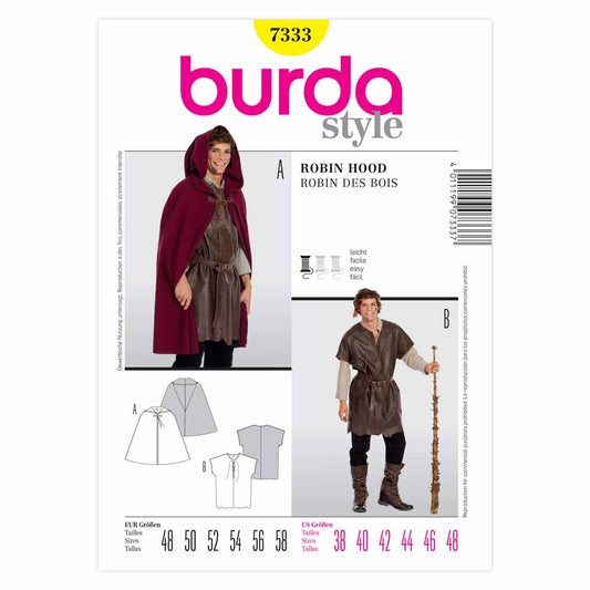 BURDA Sewing Pattern Pattern 7333 Costume Mns Robin Hood