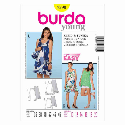 BURDA - 7390 Ladies Dress/Top
