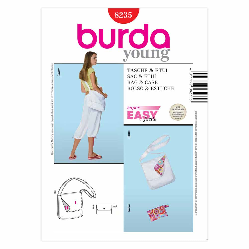 BURDA Bag & Case Sewing Pattern 8235, One Size