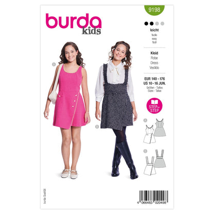 BURDA Sewing Pattern 9198 Children's Dress & Skirt Set