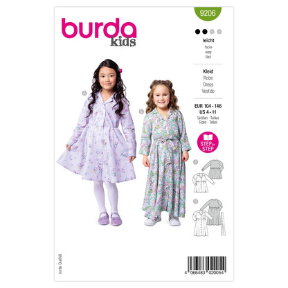 BURDA Sewing Pattern 9206 Children's Dresses (2 Options)