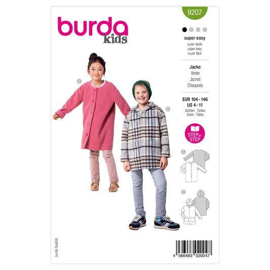 BURDA Sewing Pattern 9207 Children's Coats (2 Options)