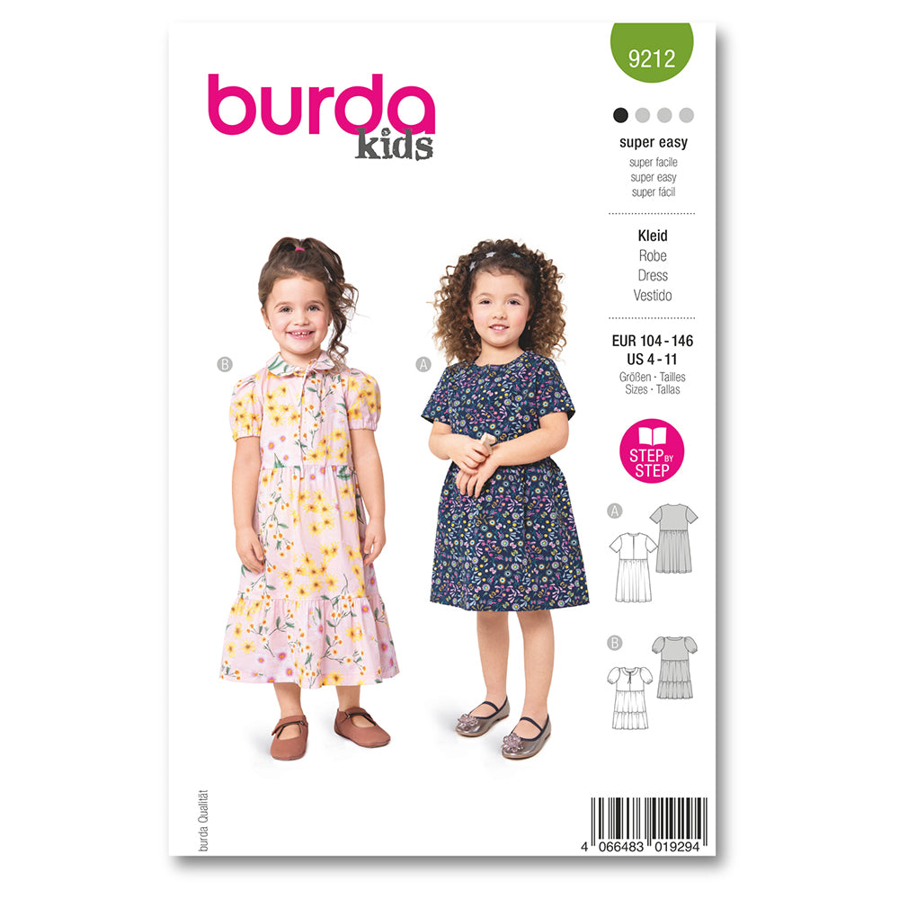 BURDA Sewing Pattern 9212 Children's Dress