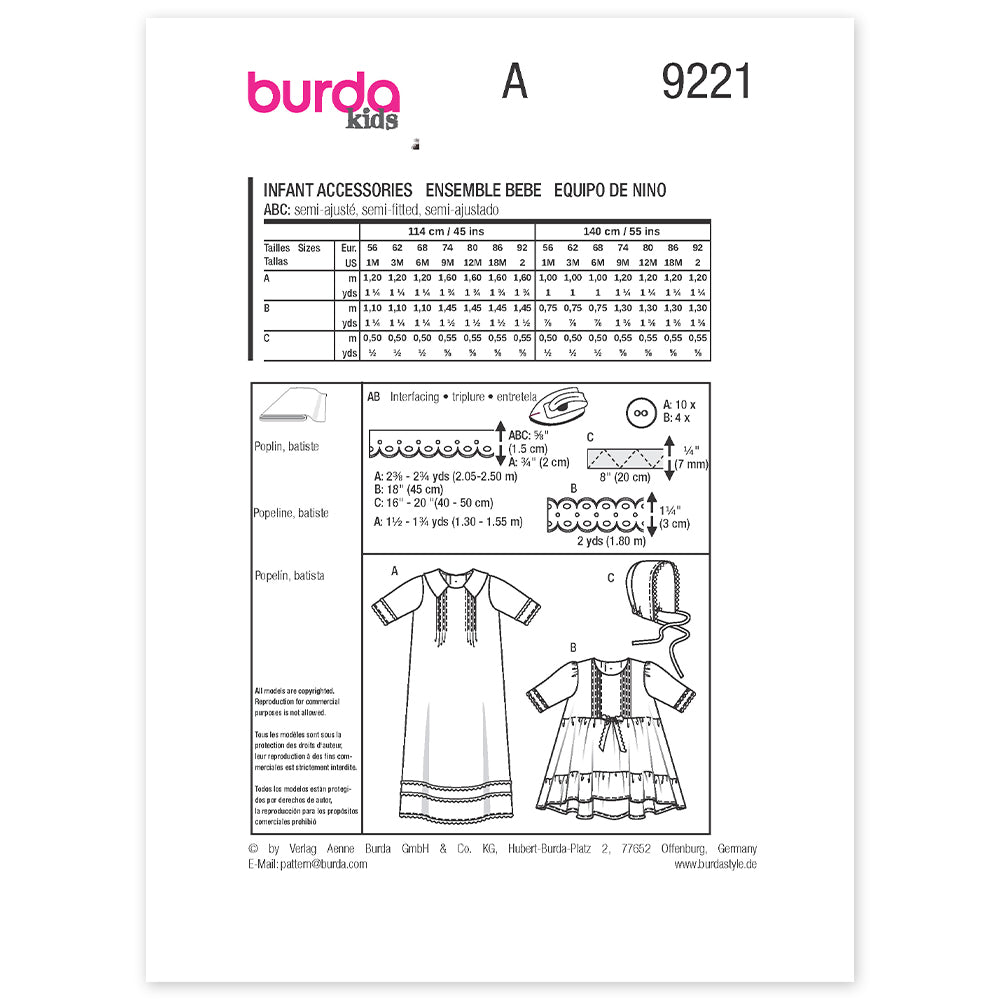 BURDA Sewing Pattern Pattern 9221 Top