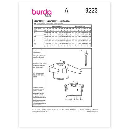 BURDA Sewing Pattern Pattern 9223 Top