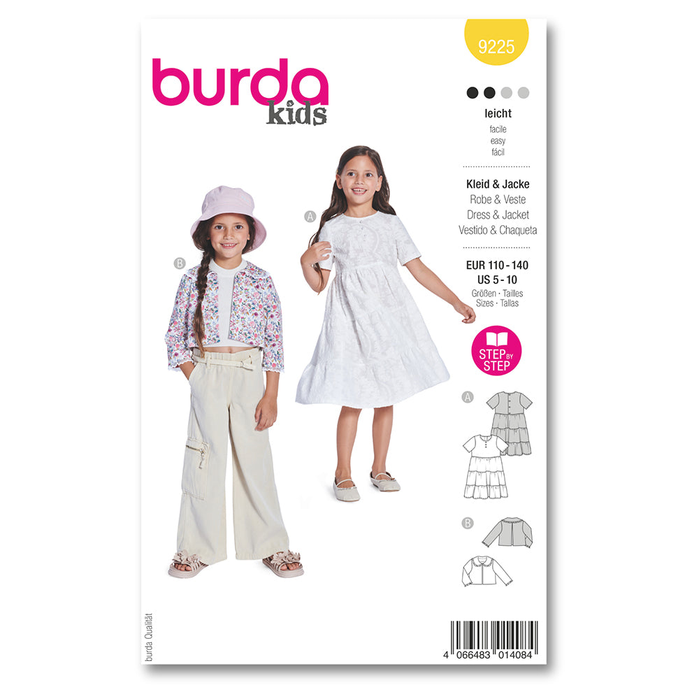BURDA Sewing Pattern 9225 Dress & Jacket - Yellow