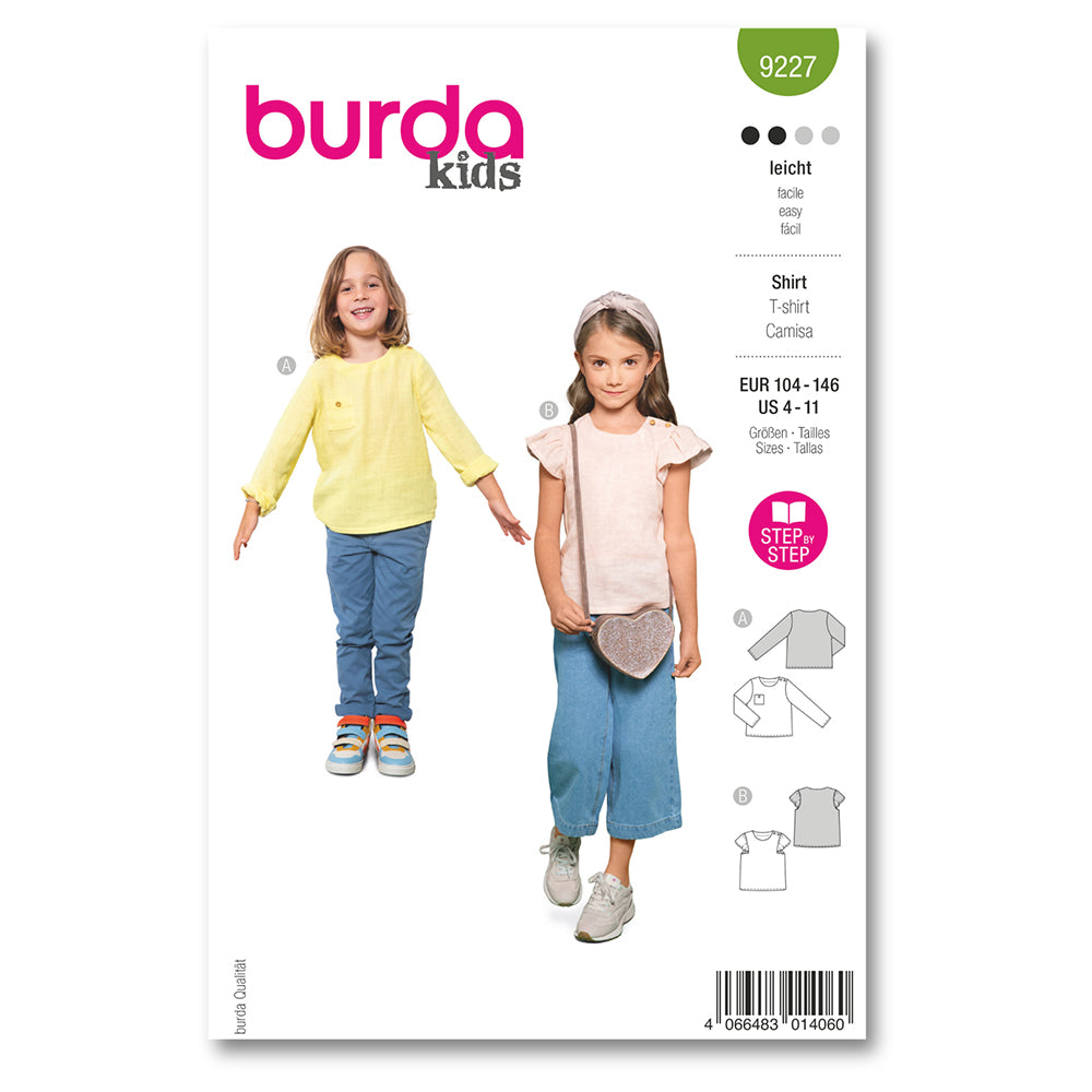 BURDA Sewing Pattern 9227 Shirt - Green